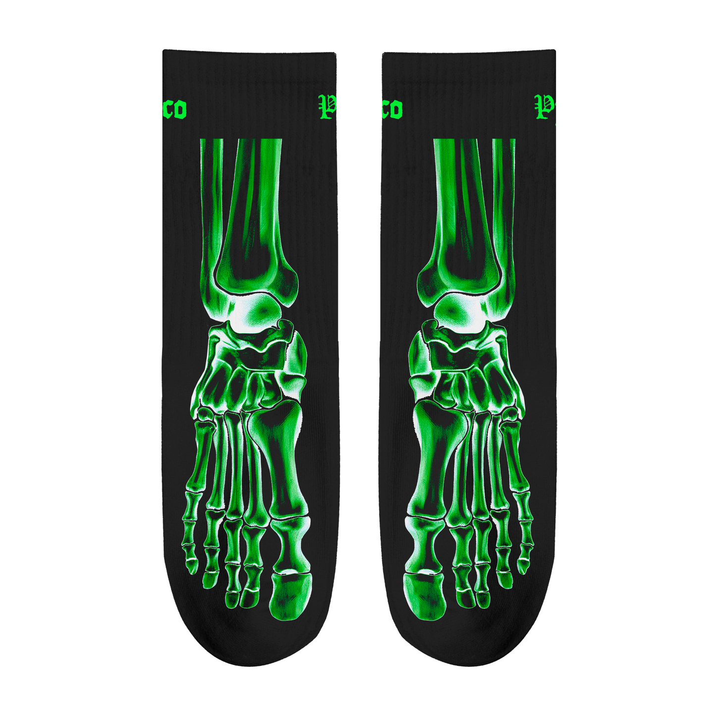 Pyro Neon Green Socks